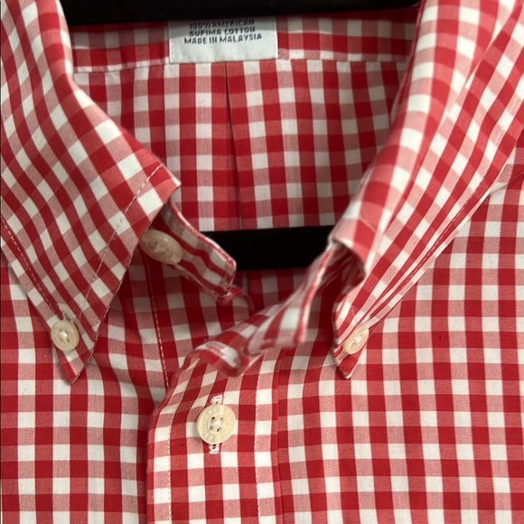 Brooks Brothers Red and White Checkered Casual Button Down Shirt - Picture 6 of 6
